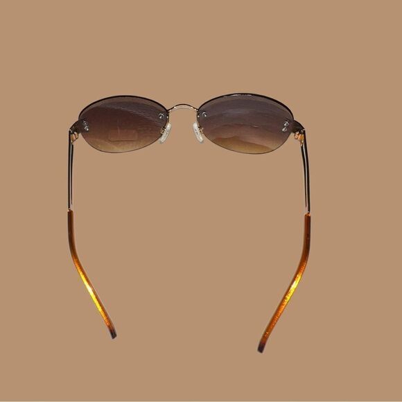 New! Liz Claiborne brown tinted wire frame sunglasses - Picture 6 of 11